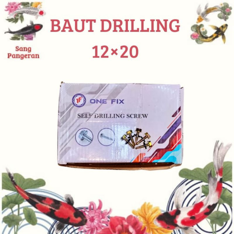 Baut Baja Ringan/Baut Drilling/ Drilling Screw Kuningan 12×20