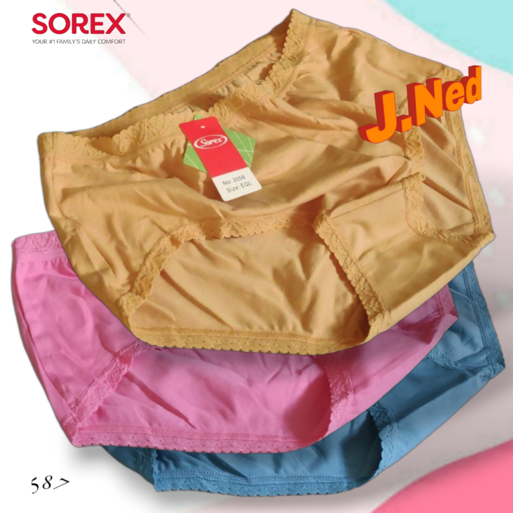 J587 (3 6 12 Pcs) Sorex Celana Dalam Wanita Dewasa, Celana Dalam Sorex Wanita Size M - EQL