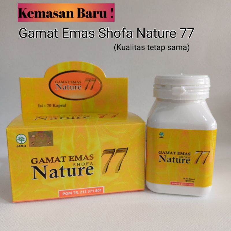Nature Gamat Emas 77 70 Kapsul Tripang Emas