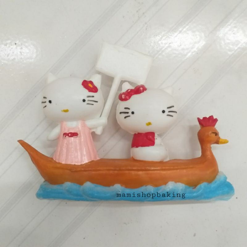 Topper / Hiasan Kue Tart Ulang Tahun bentuk Hello Kitty dan Perahu  :)