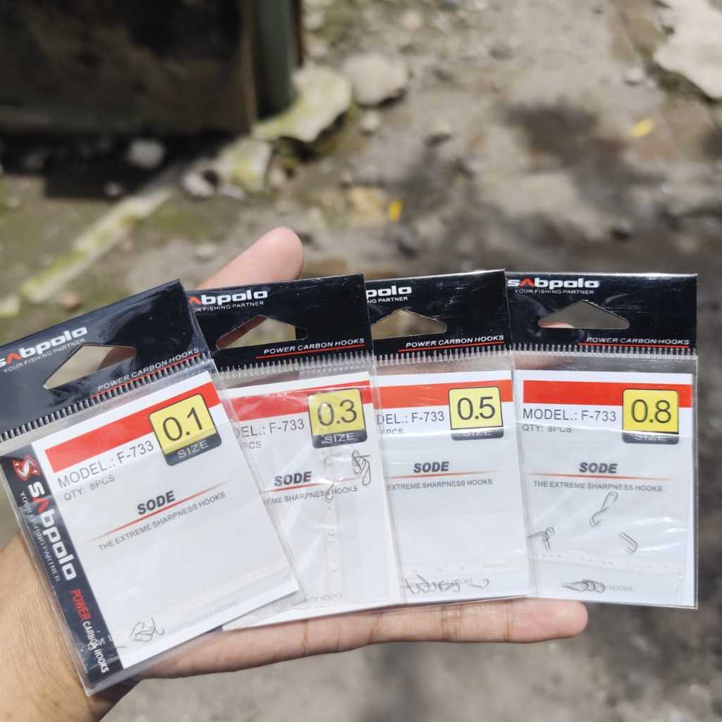 Sabpolo Sode F-733 Non Lubang Kail Pancing Hook Mata Kail Pancing Tanpa Lubang