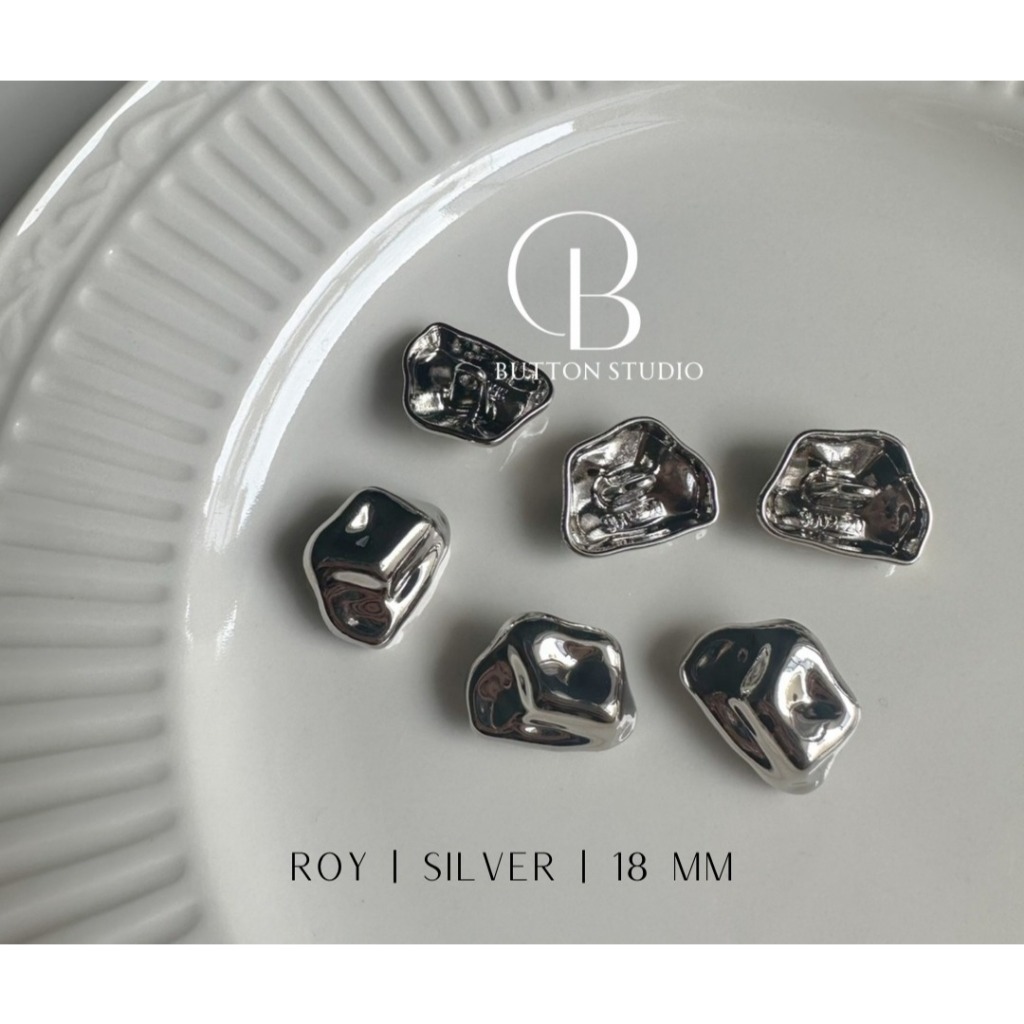 ROY - Kancing Kander Alloy, Kancing Baju Wanita , Button Aesthetic, Silver, Gold, Rose Gold, Kancing