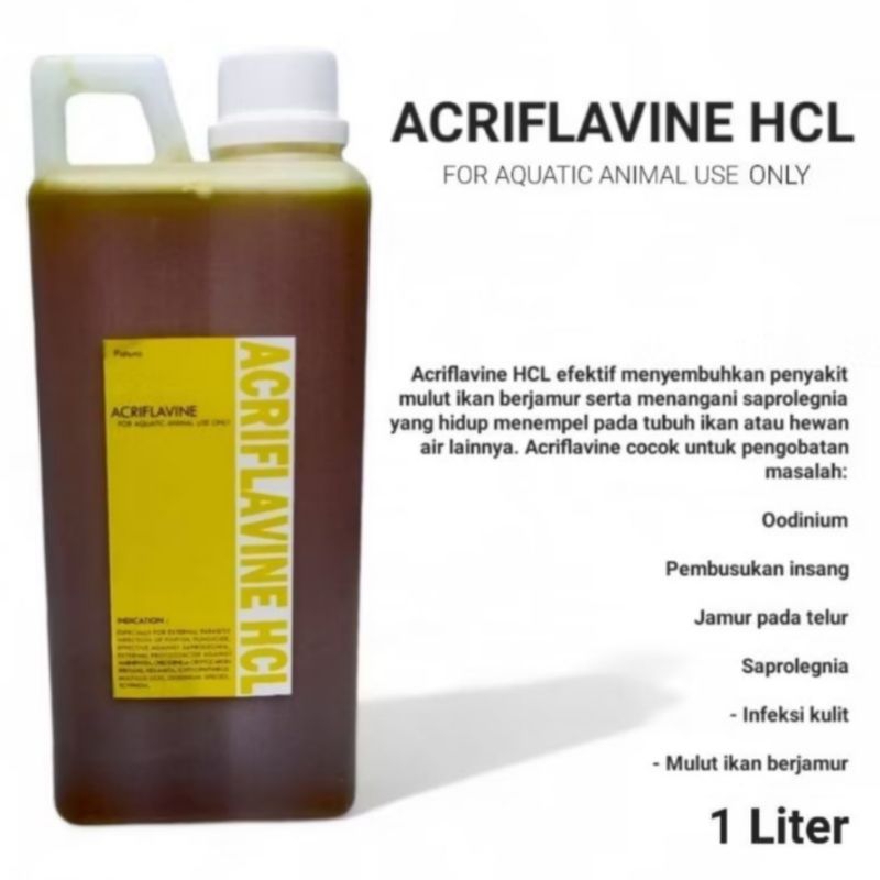 obat ikan hias acriflavine hcl 1 liter aquarium kolam