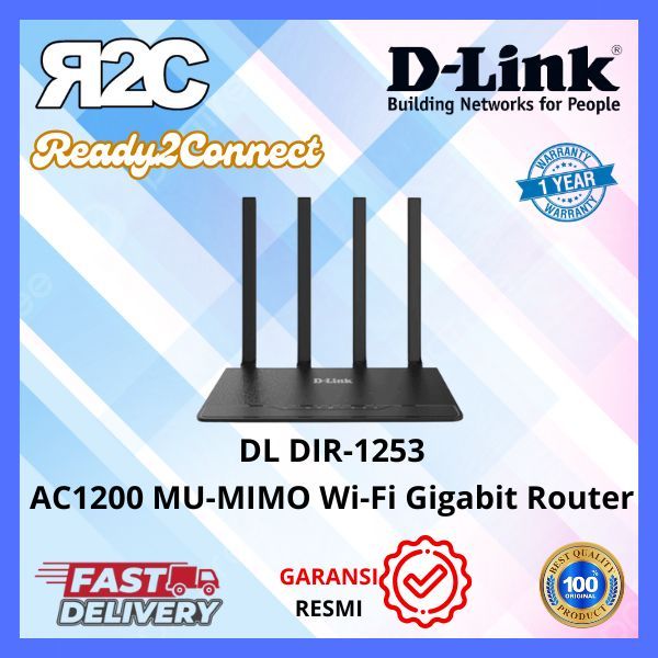 DLINK DIR-1253 AC1200 MU-MIMO Wi-Fi Mesh Gigabit Router