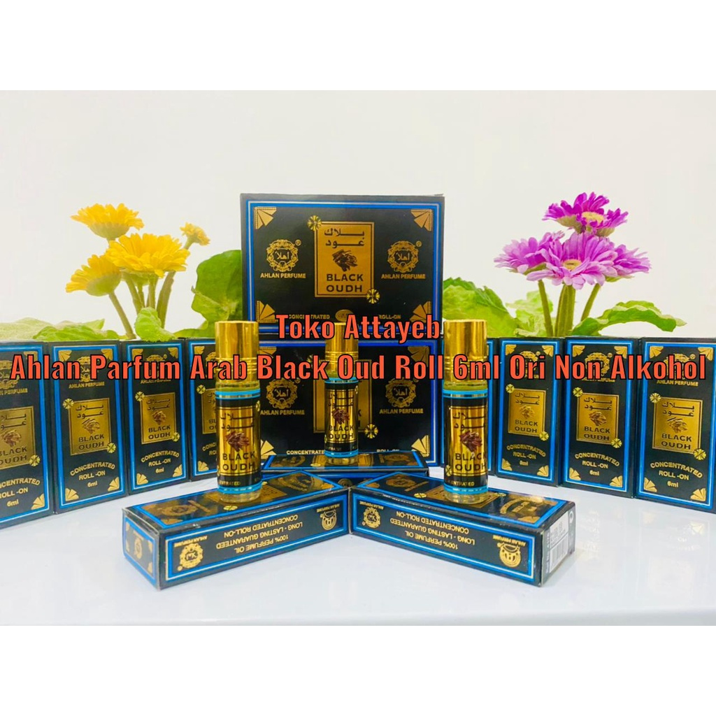 Ahlan Parfum Arab Black Oud Roll 6ml Parfum Ori Non Alkohol