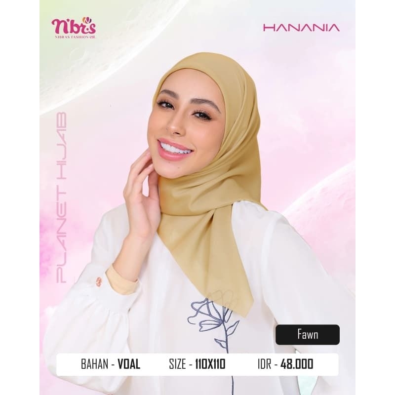 NIBRAS HANANIA SQUARE|HIJAB VOAL SEGIEMPAT