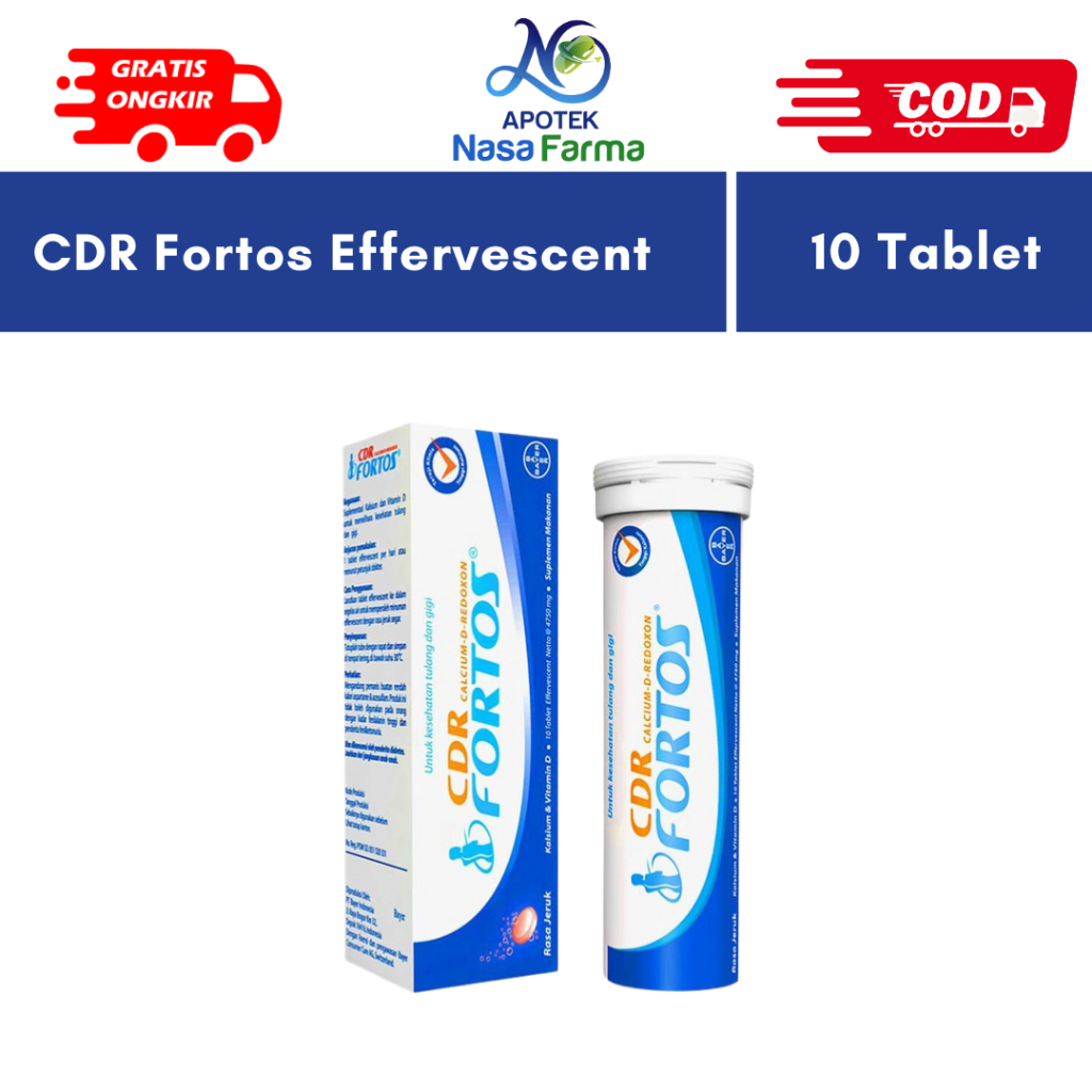 CDR Fortos Effervescent @10 Tablet - Suplemen Kesehatan