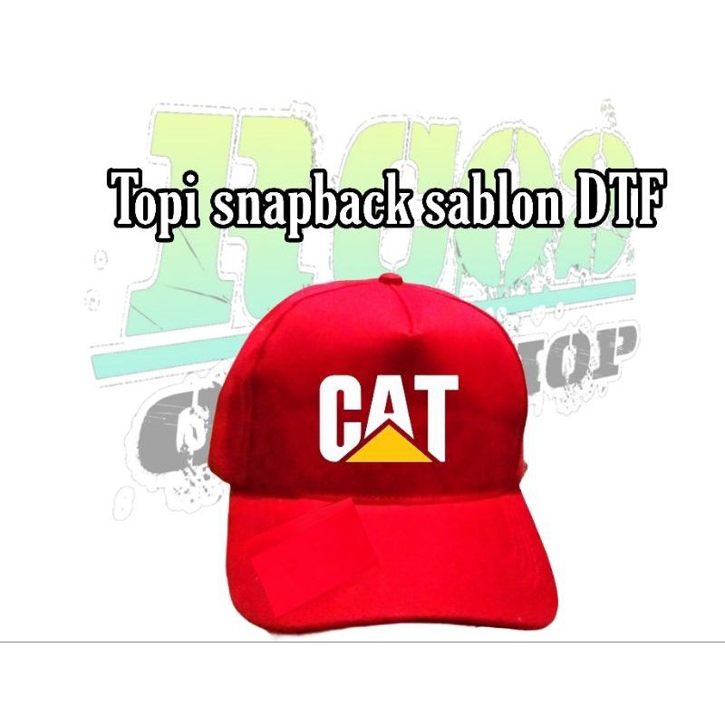 Topi snapback logo cat Caterpillar/topi sablon DTF/topi hiphop