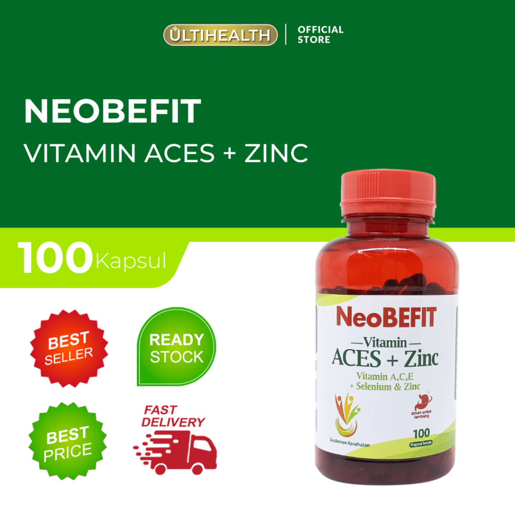 NeoBEFIT Vitamin A C E Selenium + ZINC ISI 100 KAPSUL LUNAK