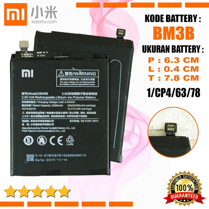 Baterai Battery Original BM3B / BM-3B Compatible Hp Xiaomi Mi Mix 2 / Mix 2S / MDE5 / M1803D5XA / M1