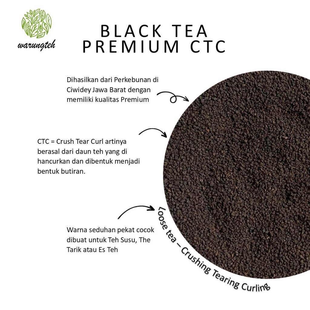 

Premium Teh Hitam CTC BP1 Kiloan Indonesia Black Tea warungteh