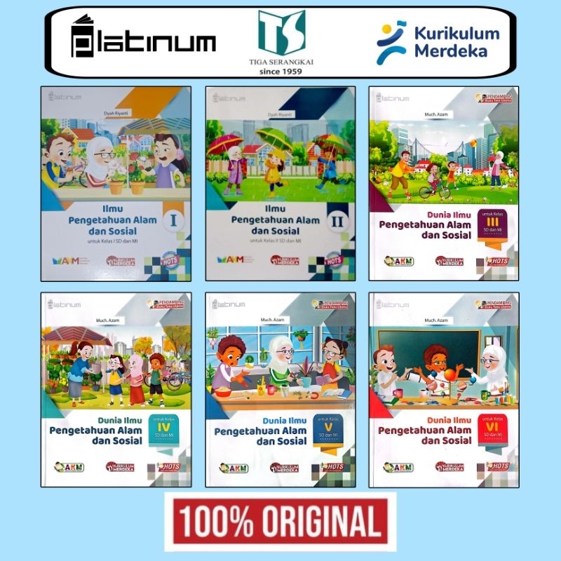 PLATINUM : IPAS ( Edisi Revisi & Edisi Lama ) untuk SD / MI Kelas 1 2 3 4 5 6 ( Tiga Serangkai )