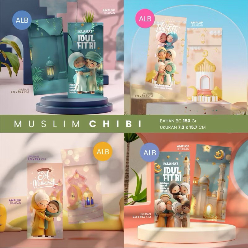 

(10 pcs) AMPLOP MEWAH LEBARAN SIZE PANJANG