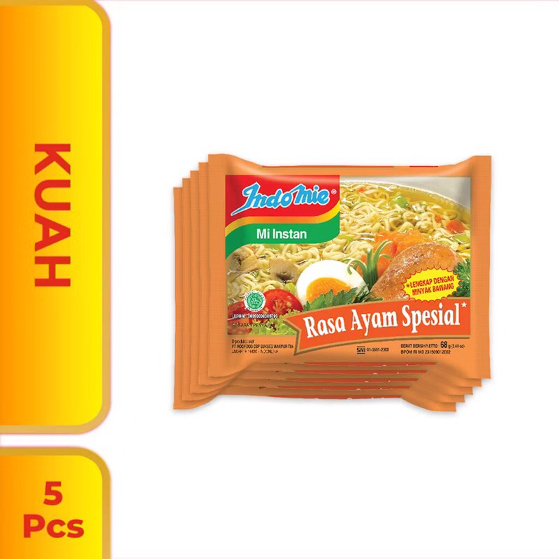 

Paket 5 pcs - Indomie aneka rasa