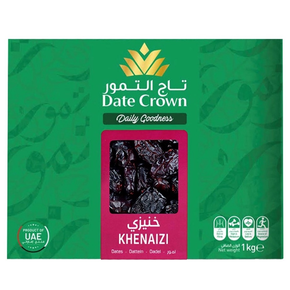 

Date Crown Kurma Khenaizi 1kg dari UAE in Box