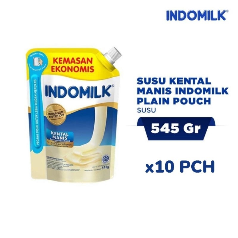 

10pch - INDOMILK KENTAL MANIS PUTIH PCH 545g