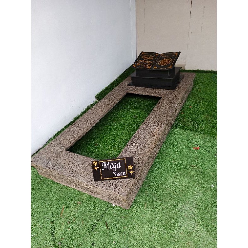 FULL MAKAM CORAN BETON 150X60/KIJING CORAN/MAKAM CORAN TEKBOK+PCKING KAYU