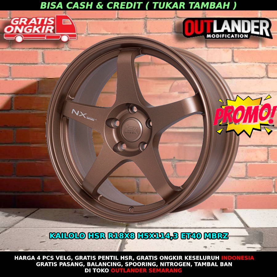 Velg Mobil Ring 18 Alphard Innova Xpander Rush Terios HSR Kailolo R18 Bronze / Velg Mobil Innova R18