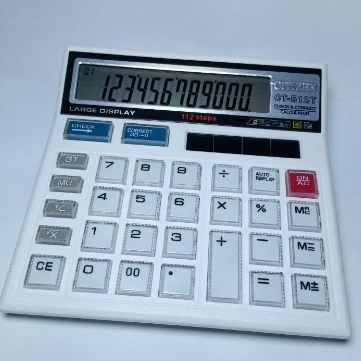 

KALKULATOR 12 DIGIT CITIZEN/CT 512T PUTIH BESAR/KALKULATOR CEK & CORRECT