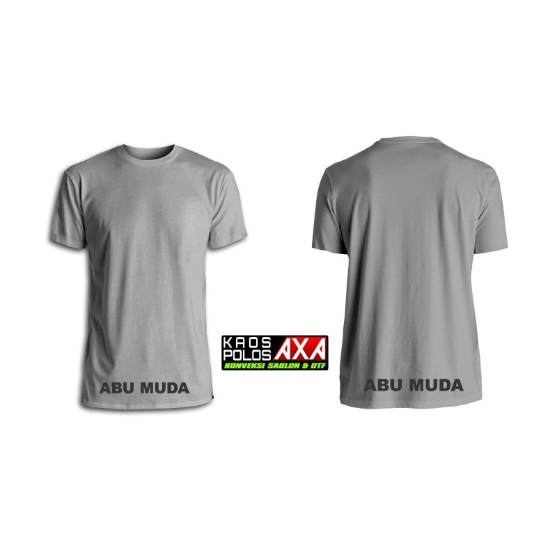 kaos polos cotton combet 30s abu muda