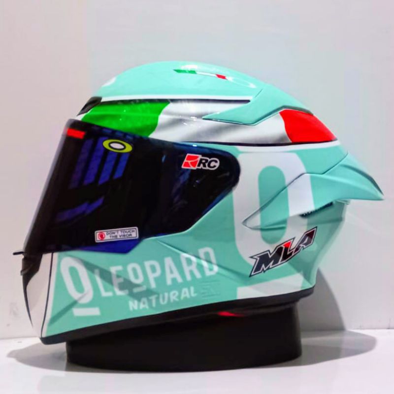 HELM FULL FACE MLA TT COURSE TOSCA LEOPARD PAKET GANTENG