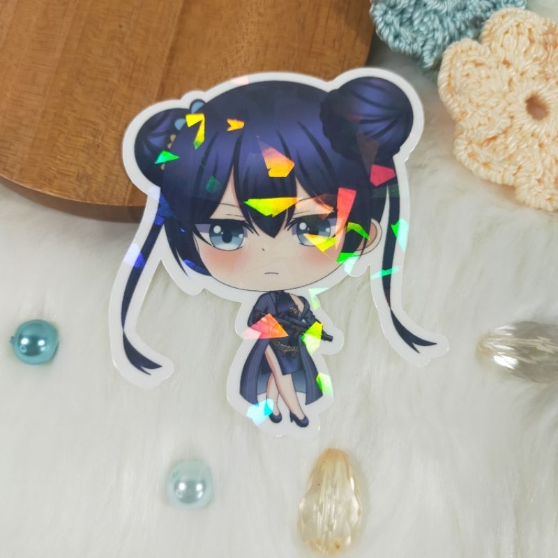 

Sticker Hologram Brokenglass Fanmerch Blue Archive Ryuuge Kisaki Original Fanart by Merch Trove