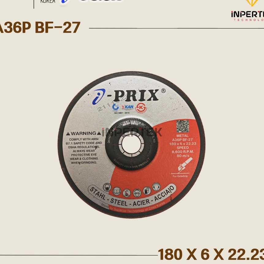 HJ6 Batu Gerinda 7 Inch IPRIX Poles 18 X 6 Mata Asah IPRIX Grinding 7