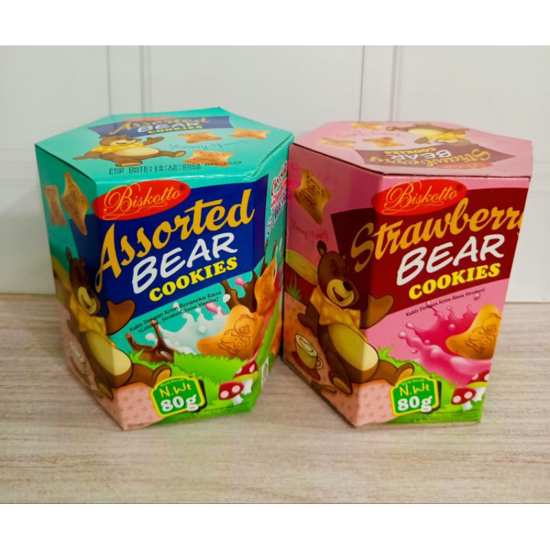 

BEAR COOKIES 80gr (isi seperti hello panda)