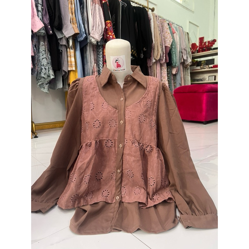 kemeja katbol Betina Atasan bangkok import