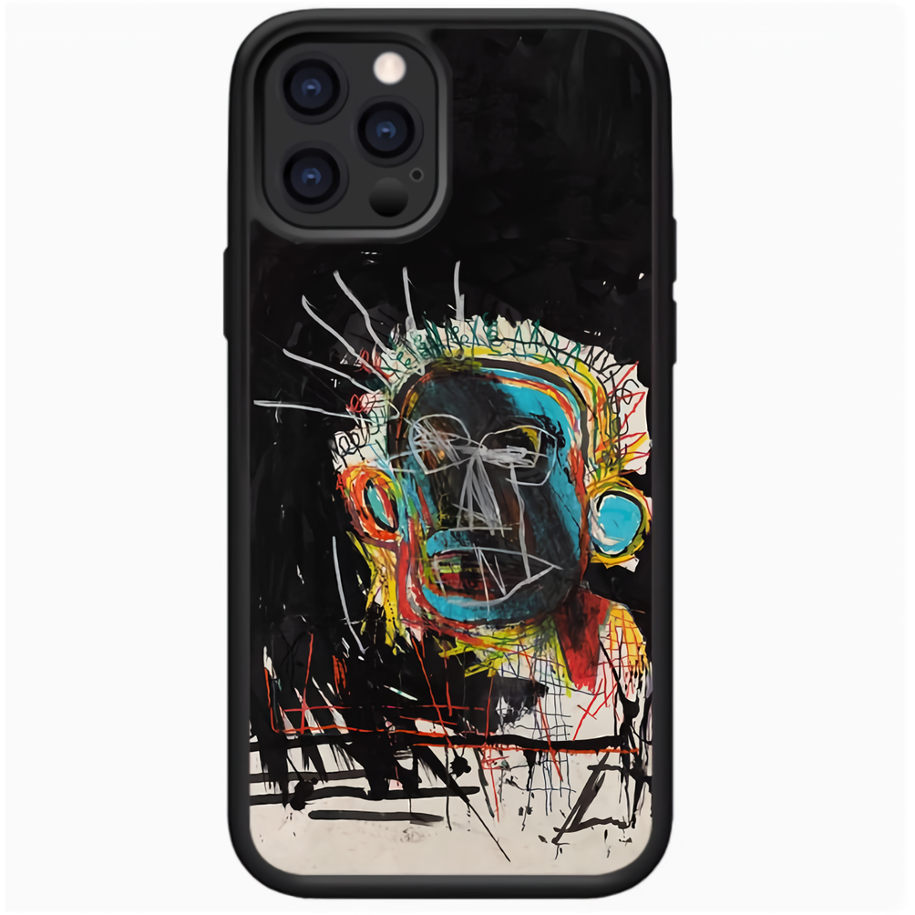 Basquiat dark graffiti - Softcase Glossy (BERGARANSI) Iphone samsung xiaomi redmi oppo vivo realme (
