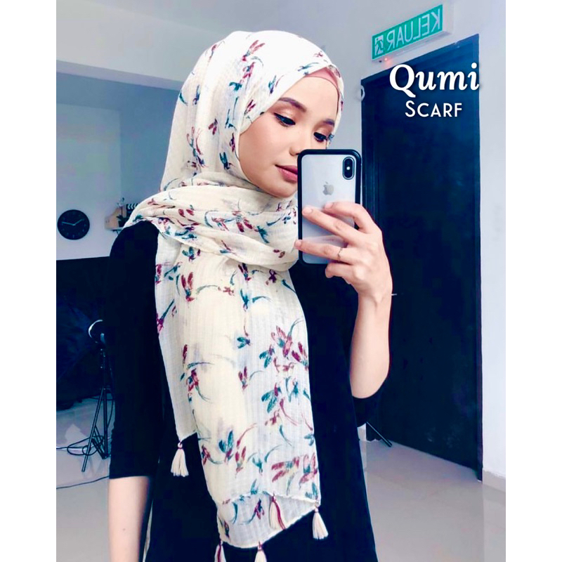 READY Pashmina Premium Qumi Scarf Hijab Cotton Viscose Shawl