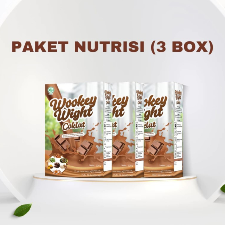 

KHUSUS RAMADHAN!!! 3 BOX Wookey Weight - Susu Penambah Berat Badan Rasa Coklat Chocolate 3 Paket