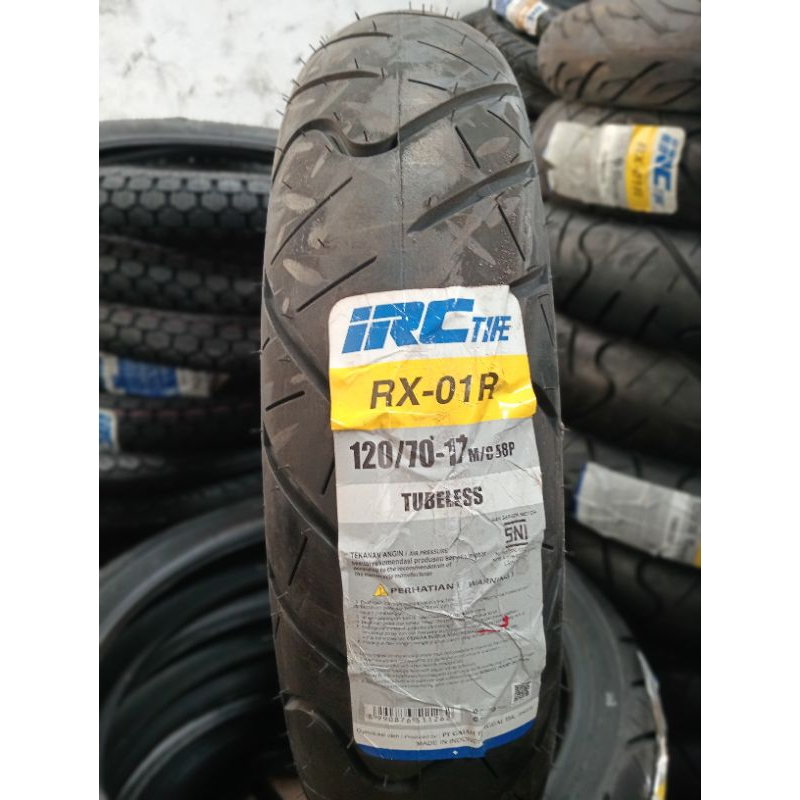 BAN LUAR MOTOR VIXION IRC 120/70/17 (RX01R) BAN BELAKANG MOTOR VIXION TUBLESS