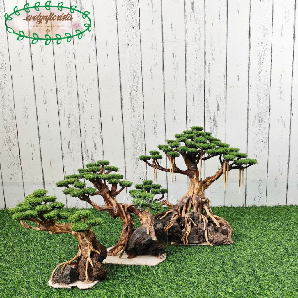 Pohon Artificial Dahan Bonsai Imitasi Bonsai Aqua Scape Variasi Latex Dekorasi Hiasan Aquarium