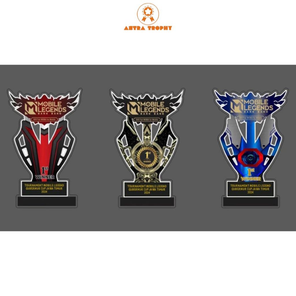 Piala Mobile Legend Trophy Mobile Legend Kejuaraan Mobile Legend Bahan Akrilik Free Design Custom