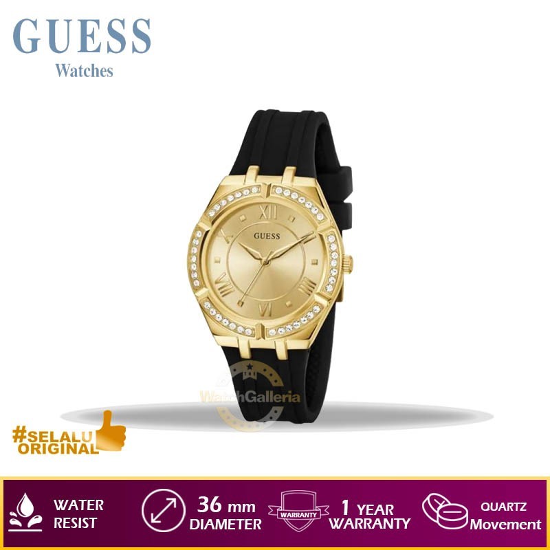 Jam Tangan Guess Black & Gold COSMO GW0034L1 Original
