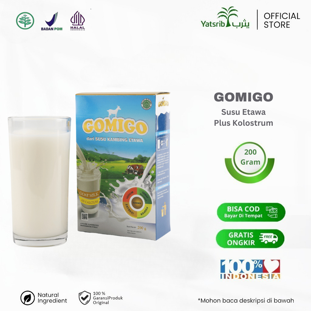 

GOMIGO - Susu Etawa Plus Kolostrum Membantu Optimalkan Kecerdasan Otak dan Imunitas Anak - 200 Gram
