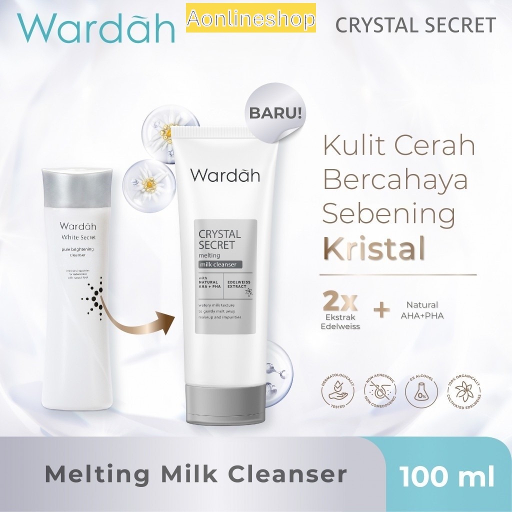 AS Wardah White Secret Cleanser /  Wardah Crystal Secret Melting Milk Cleanser100 ML