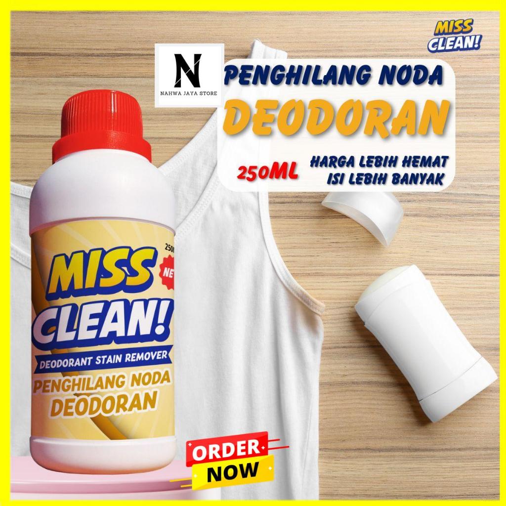Penghilang Noda Deodoran MISS CLEAN hilangkan noda membandel akibat penggunaan deodorant