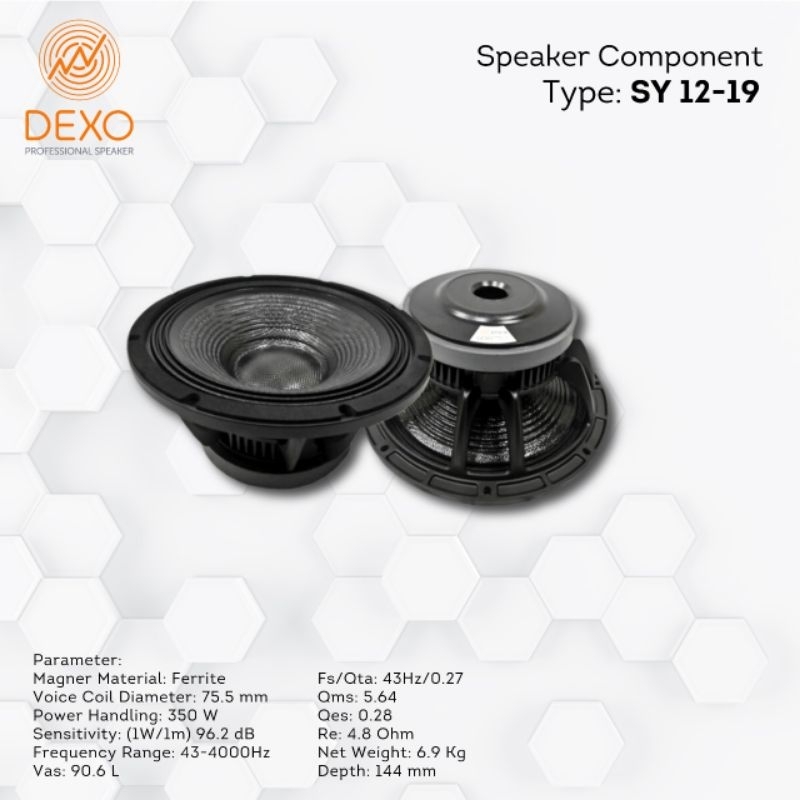 Speaker Dexo 12-19 Original / Speaker Dexo / Speaker 12in