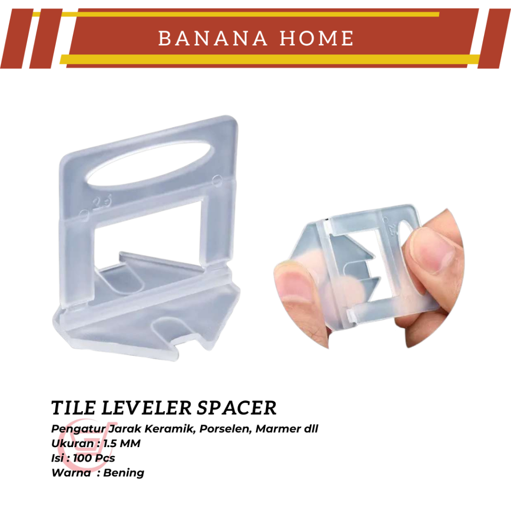 BANANA Clip klip perata keramik granit lantai tile leveling nat spacer