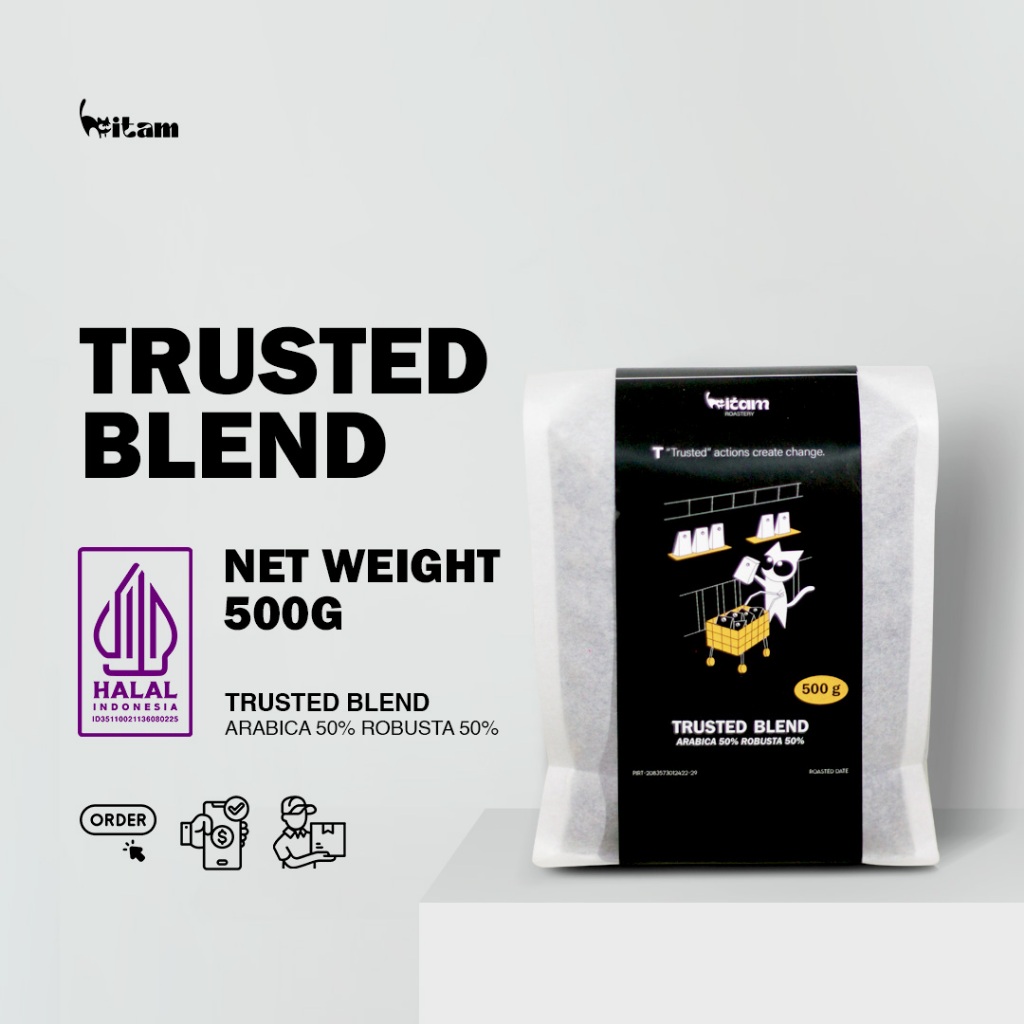 

Hitam Roastery Trusted Blend - Espresso Blend 50 Arabica 50 Robusta 500g