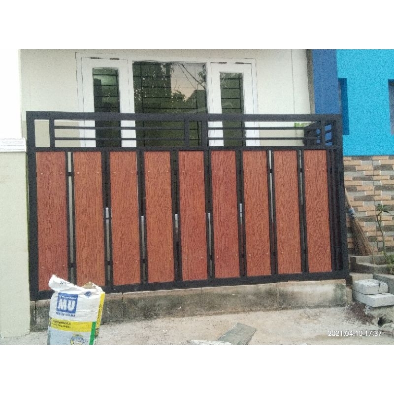 pagar motip lisplang kayu