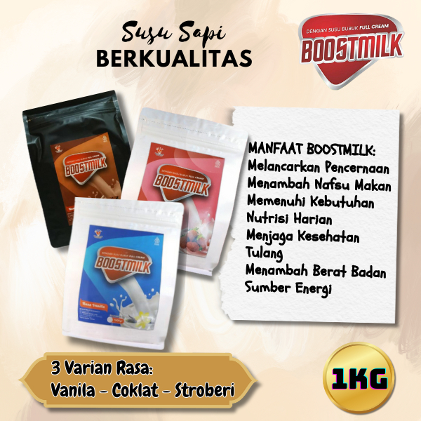 

BOOSTMILK Susu Sapi Berkualitas Terbaik Peninggi dan Penambah Berat Badan - Kemasan 1Kg