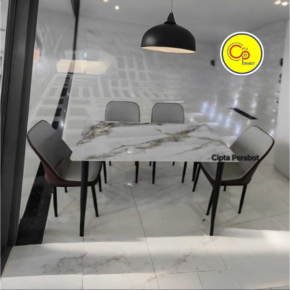 Meja Makan 4 Seater Minimalis Granite Top Table Importa