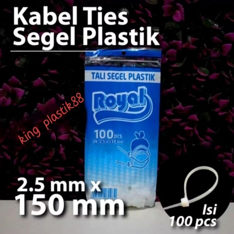 

(Isi 100 pcs) Kabel Ties 2.5 x 150 mm Bening - Segel Kantong Makanan