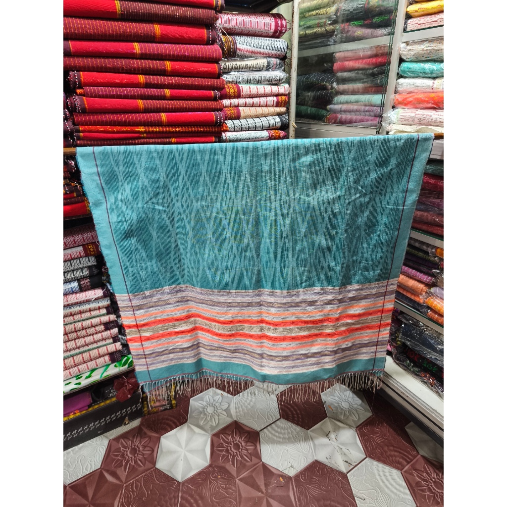 Ulos Simalungun Panoropi Pertap Tanpa Selendang Biru Tosca