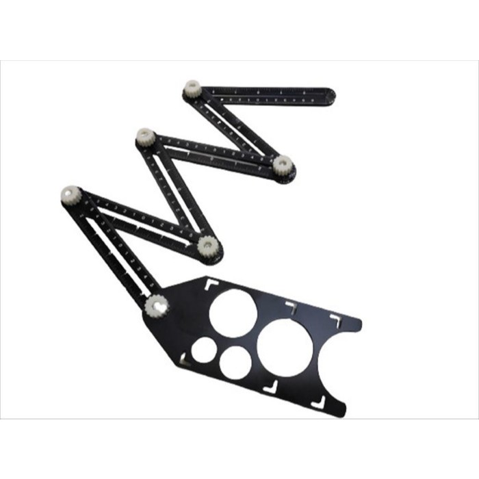 

Penggaris Lipat 6 Sudut Siku Pola Multifungsi Alat Ukur Keramik Lubang