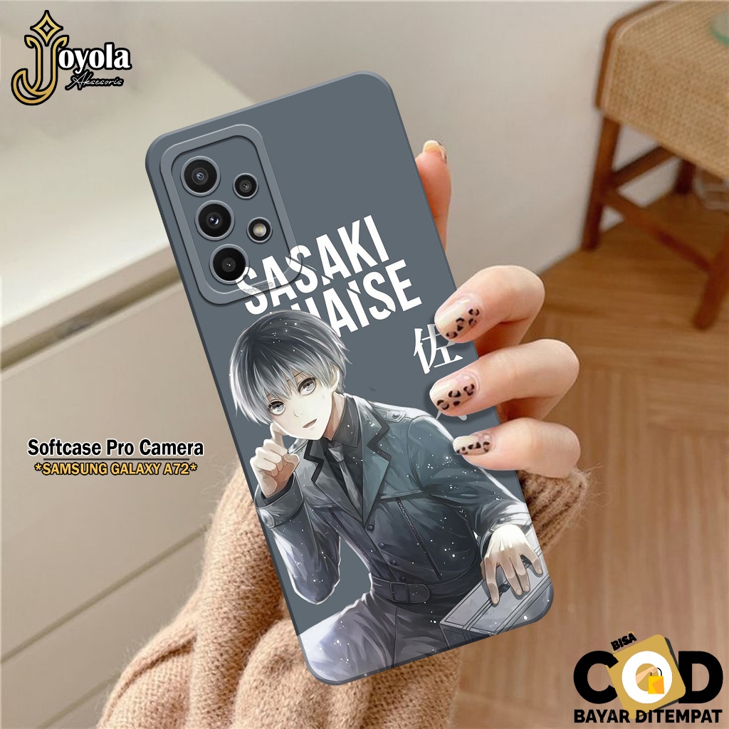 JOYOLA Case Samsung Galaxy A72 - Fashion Case Anime - Softcase Samsung Galaxy A72 - Pro Camera - Cas