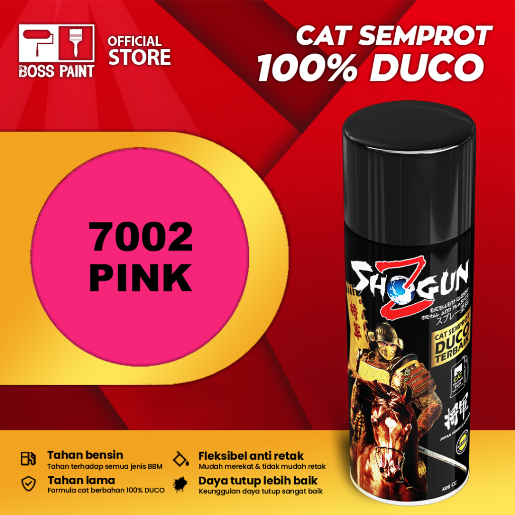 Pilox Pylox Pilok Shogun Z Paint Duco Stabilo Pink/Merah Muda 7002 - Cat Semprot